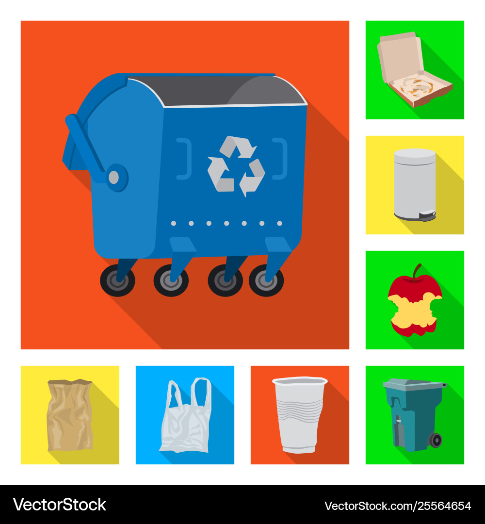 Isolated object dump and sort icon set Isolated object dump and sort icon set vector image