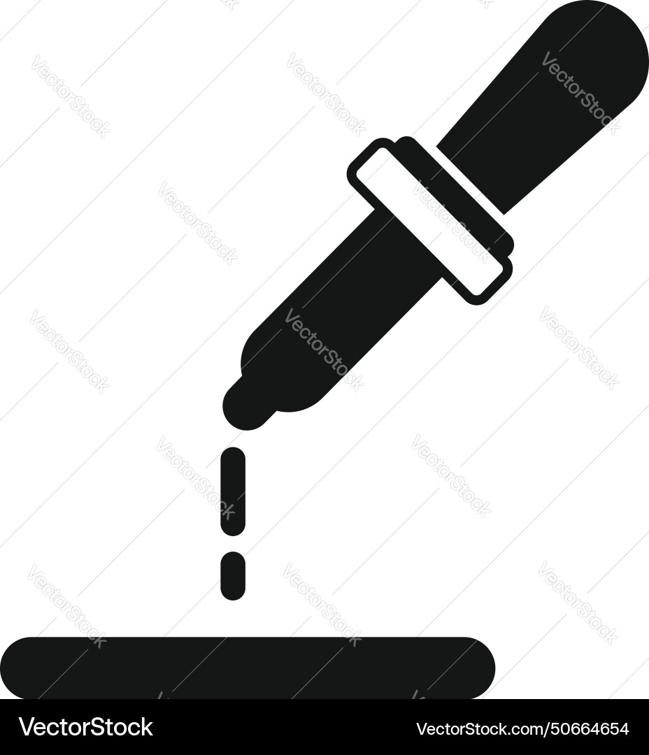 Lab experiment dropper icon simple genetic Lab experiment dropper icon simple genetic vector image