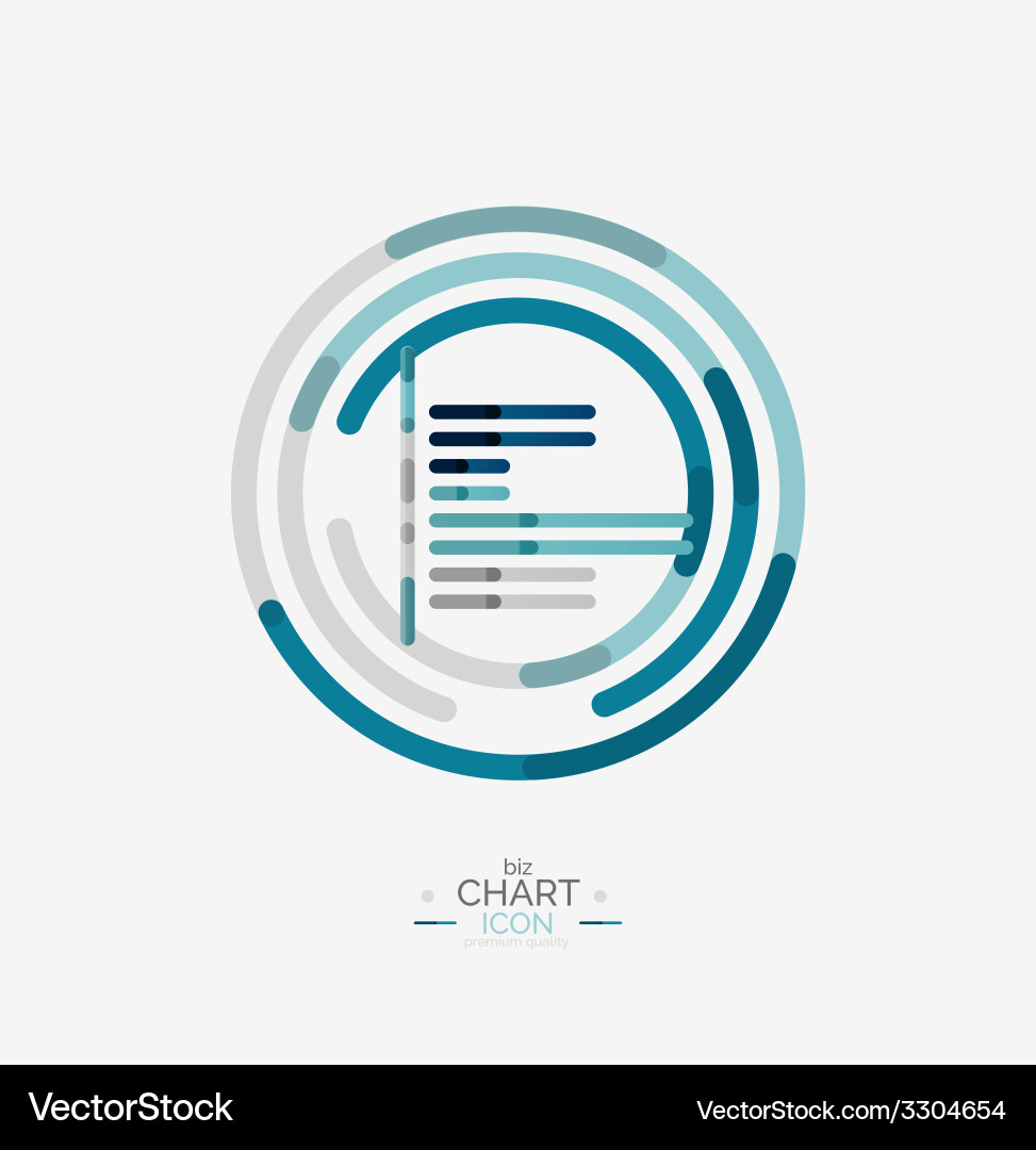 Line graph chart icon Vector Image