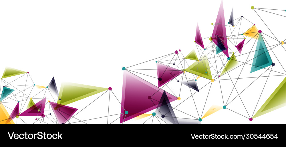 Line points connections triangular technology Line points connections triangular technology Vector Image