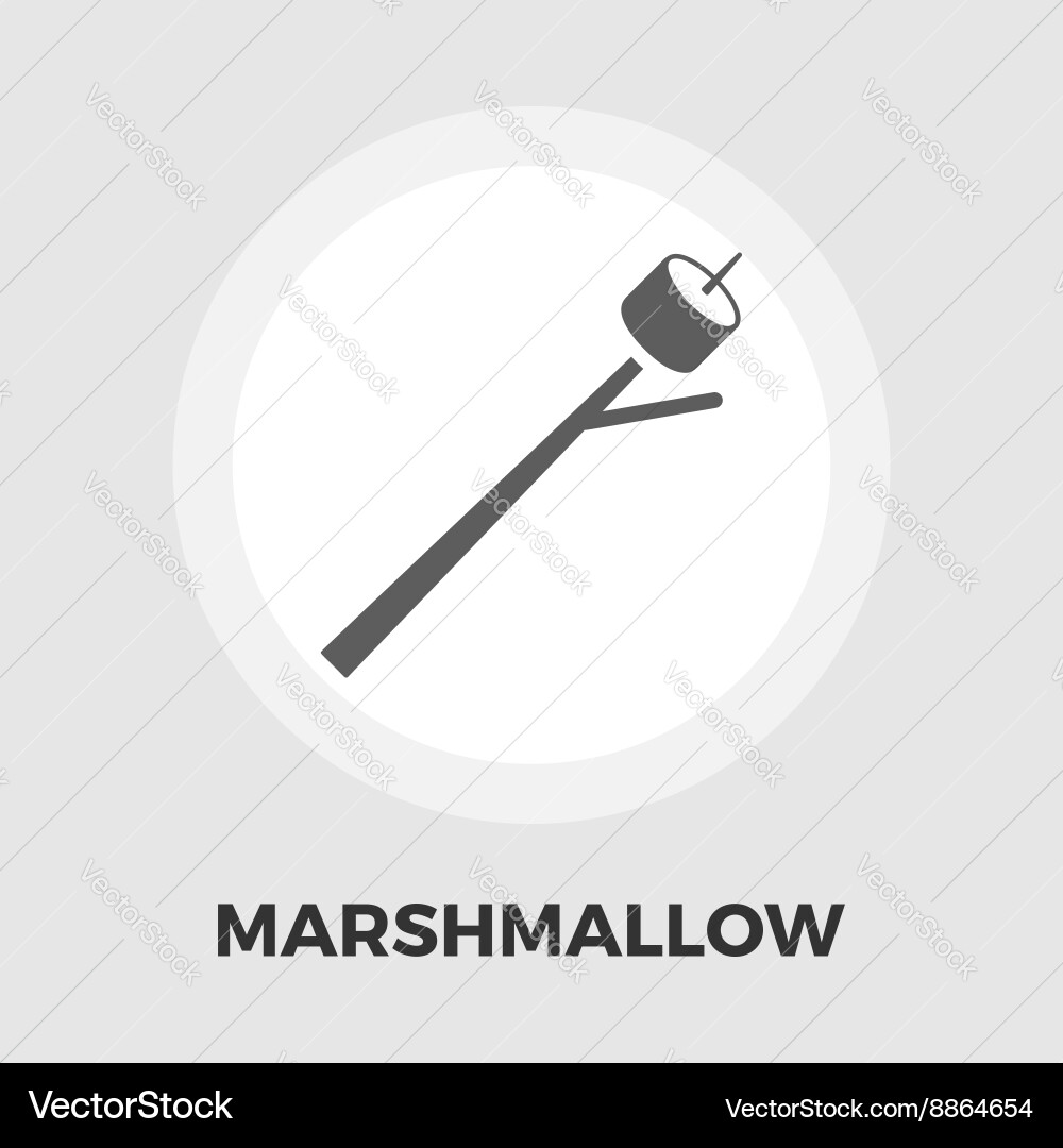 Marshmallow auf Stick Icon Vektorbild