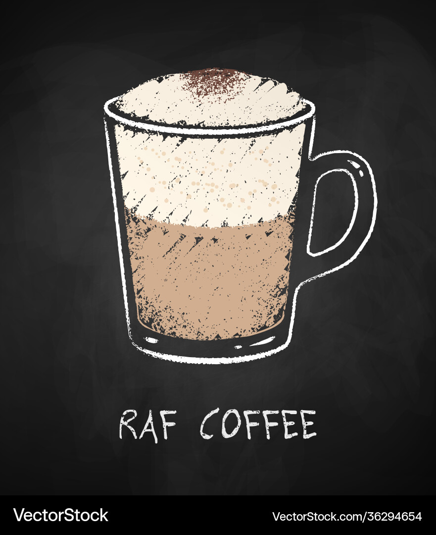 Raf Kaffeetasse Kreide Raf Kaffeetasse Kreide vektorbild