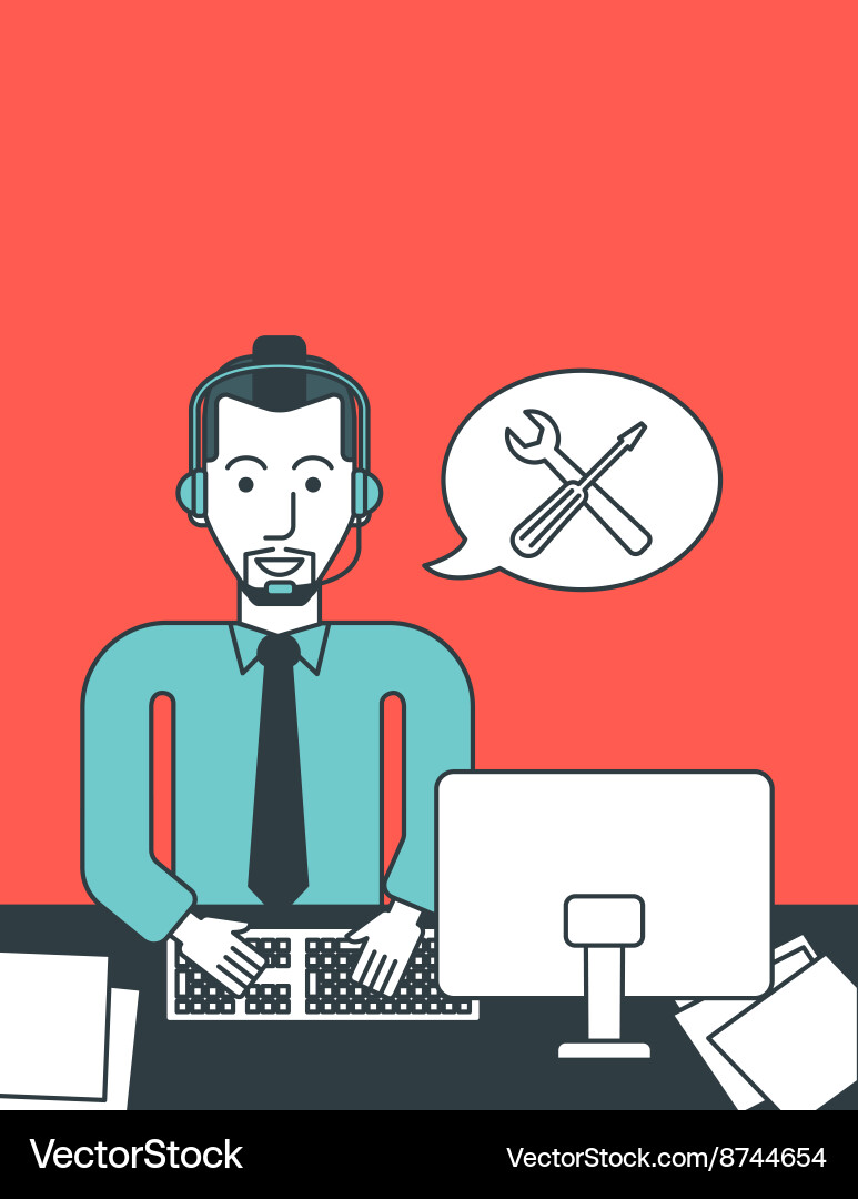 Technical support operator Vector Image