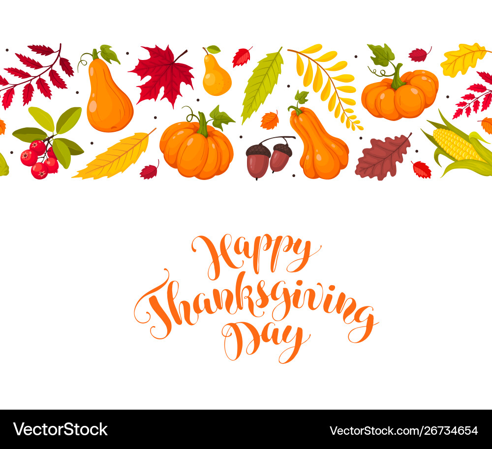 Thanksgiving greeting card Thanksgiving greeting card Vector Image