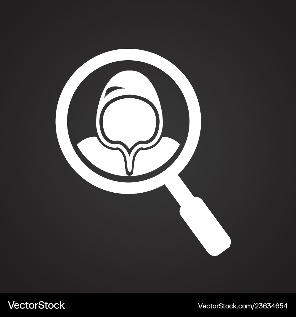 Thief on black background for app or web using Vector Image