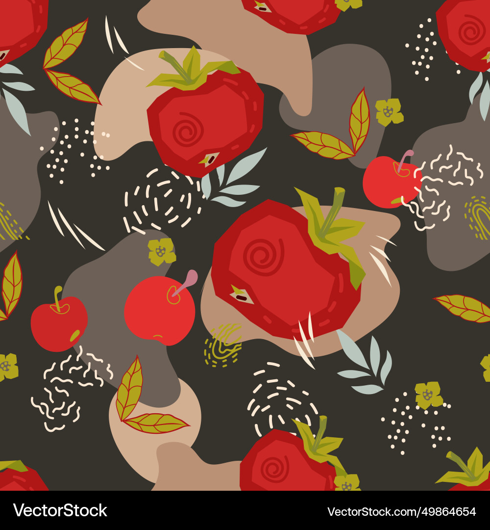 Tomato seamless pattern for design projects food Tomato seamless pattern for design projects food vector image