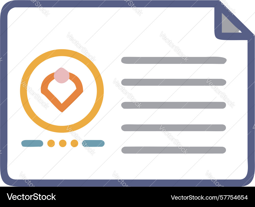 Valued document icon essential file with vector image