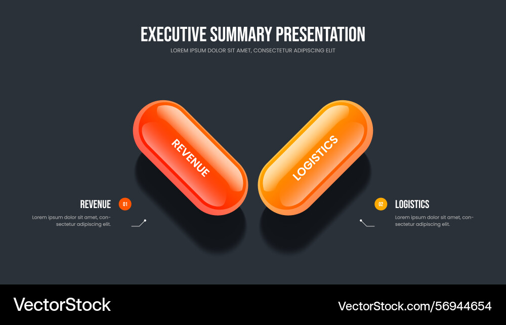 Visual forecast two step infographic slide layout Visual forecast two step infographic slide layout vector image