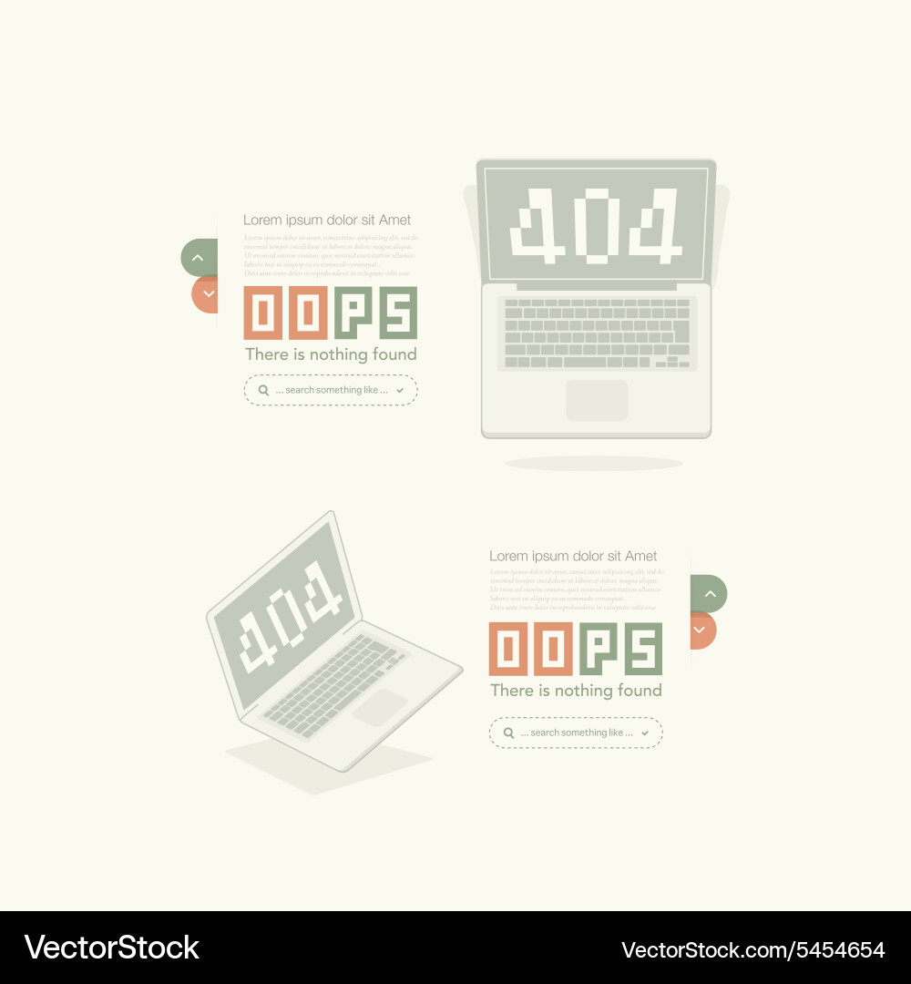 Website design template element page not found vector image