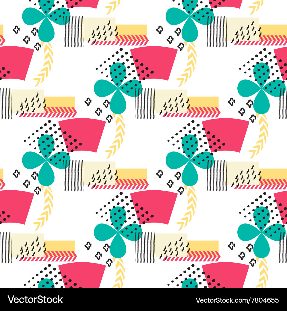 Abstract seamless pattern with geometric figures vector image