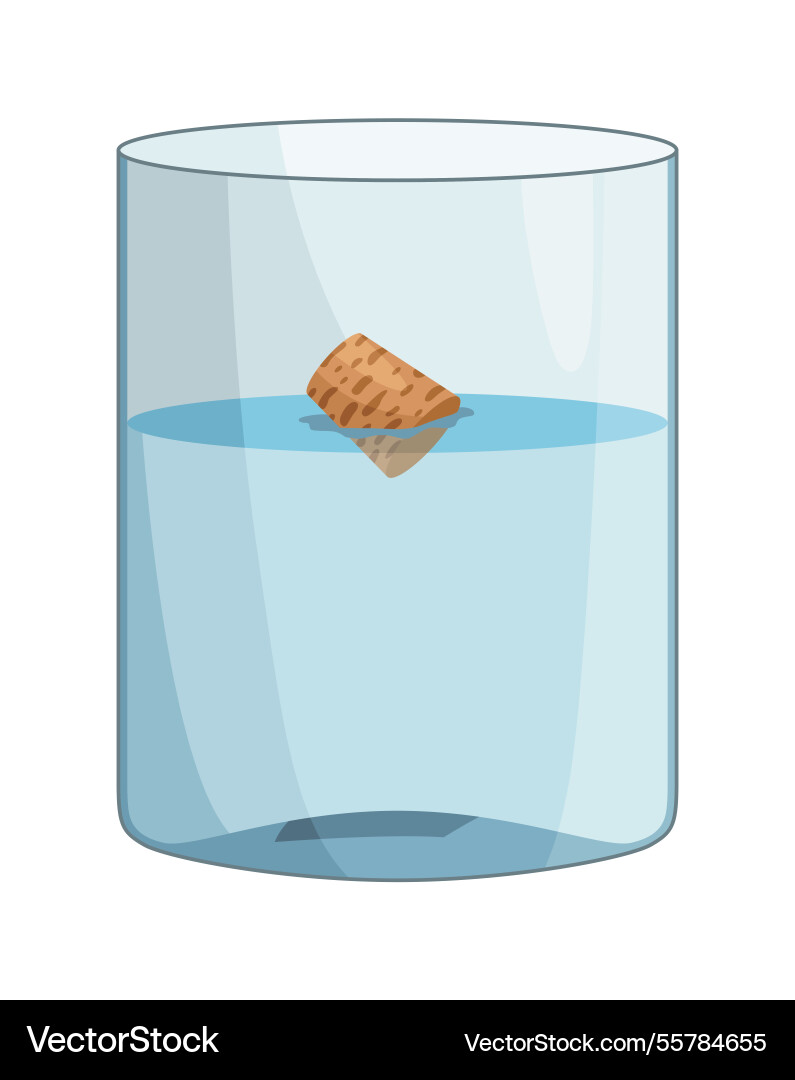 Archimedes Prinzip Experiment mit Wasser Archimedes Prinzip Experiment mit Wasser vektorbild