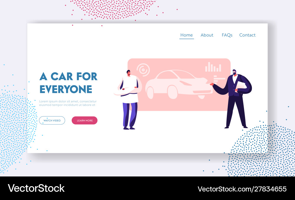 Automobile development and creation website Vector Image
