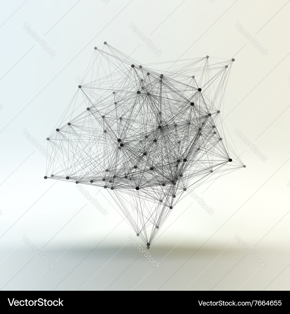 Complex Network Structure Vector Image