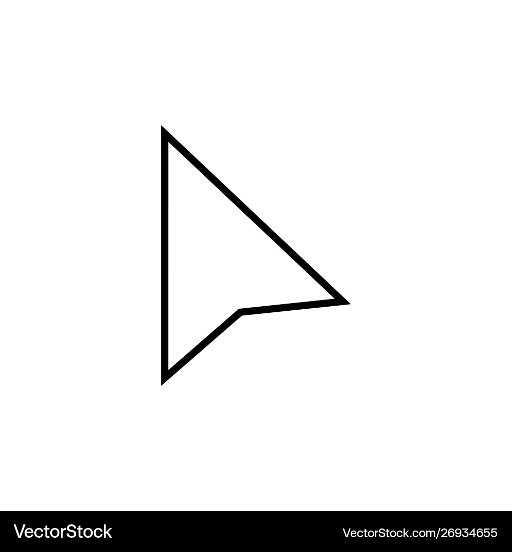Computer mouse click cursor gray arrow icon Computer mouse click cursor gray arrow icon Vector Image