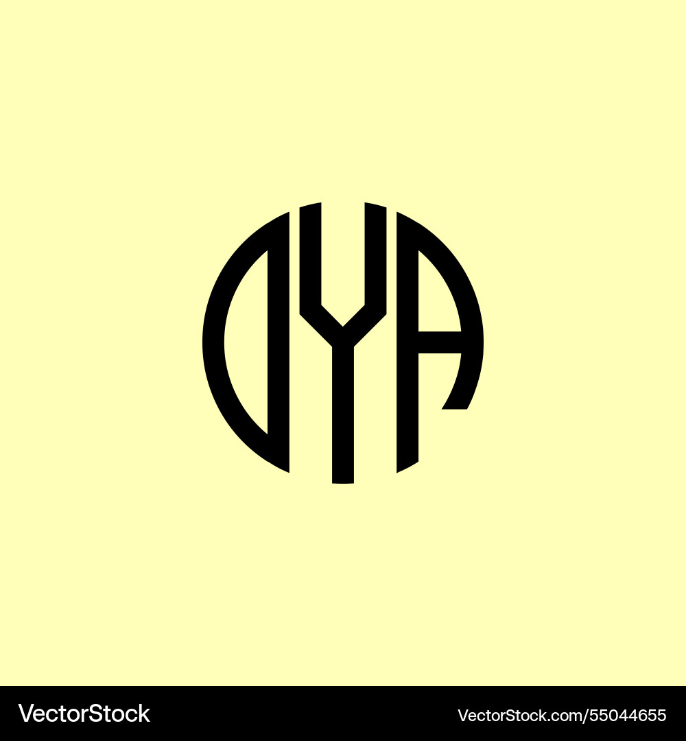 Creative rounded initial letters dya logo Vector Image