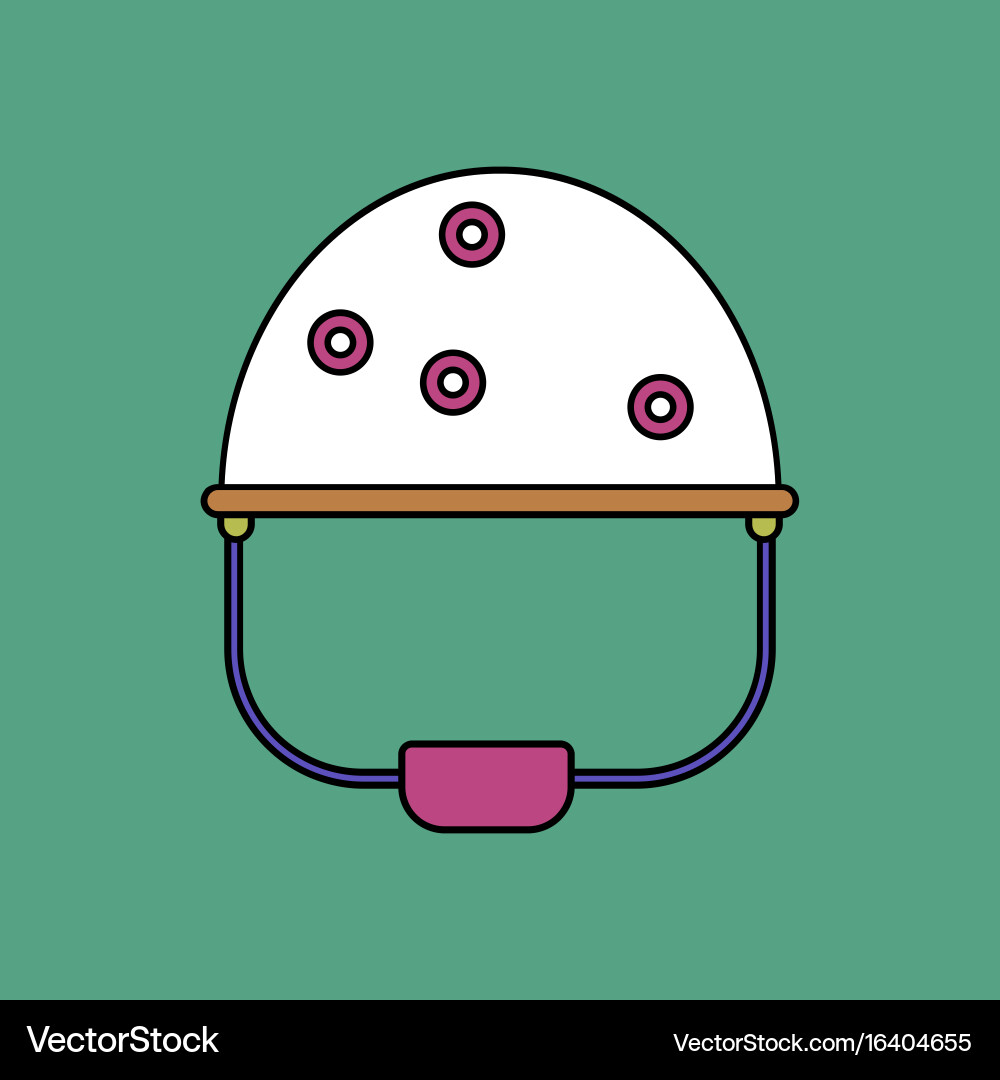 Flat icon design collection helmet with bullet Vector Image