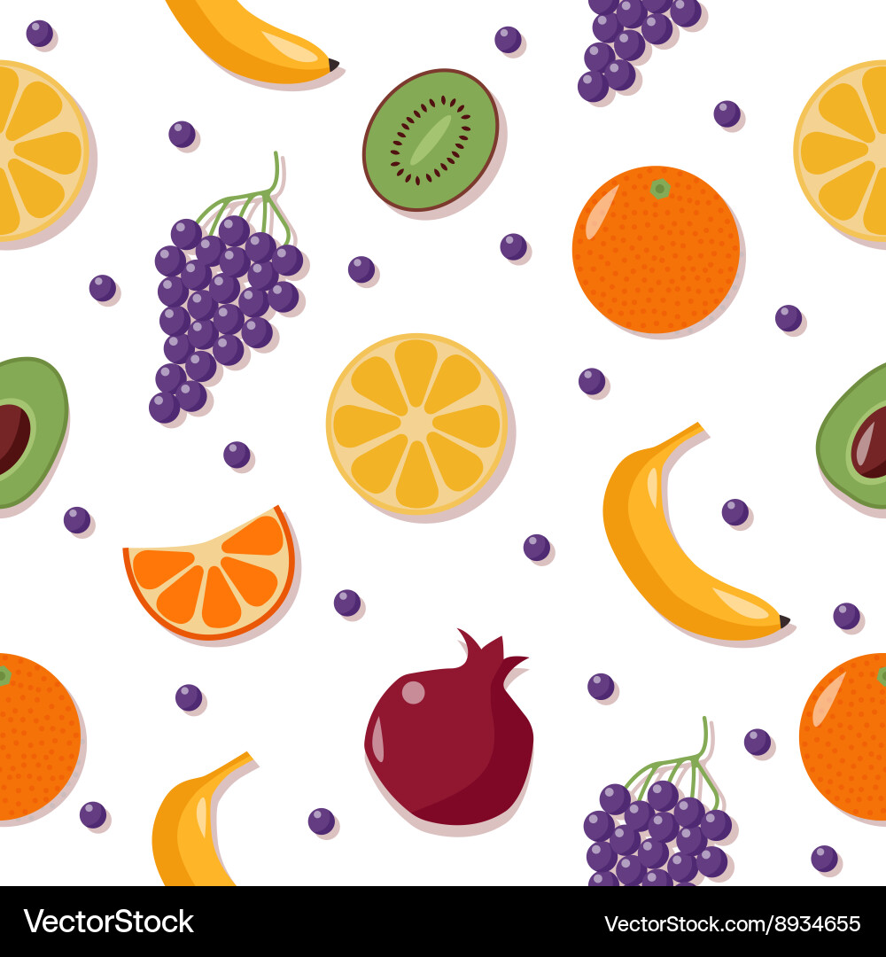 Fruits background seamless pattern with Vector Image