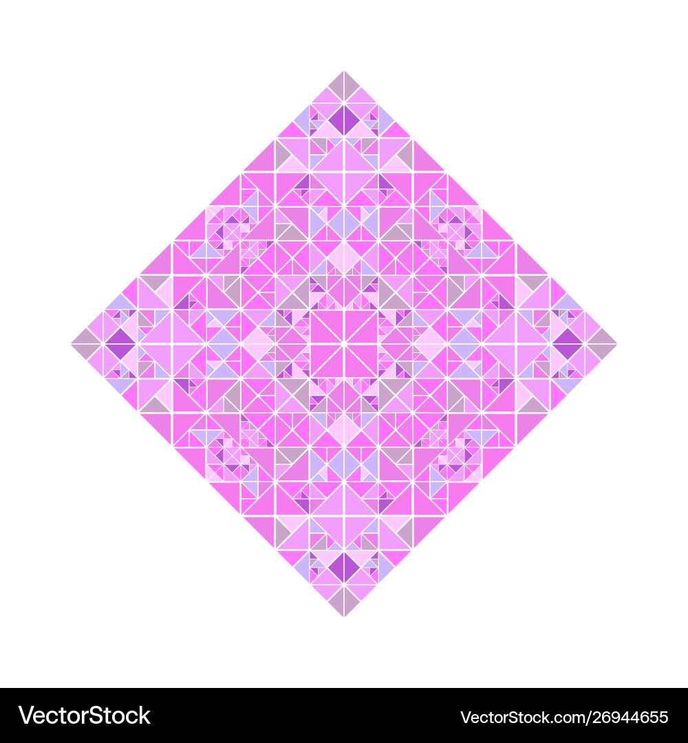 Isolated abstract polygonal triangular mosaic vector image