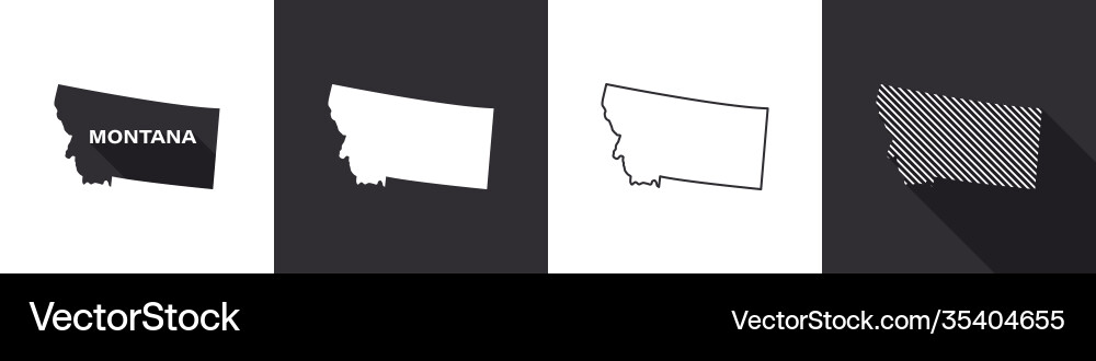 Landkarte montana vereinigte Staaten america Landkarte montana vereinigte Staaten america vektorbild