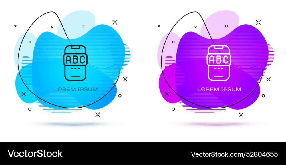 Line e-learning of different foreign languages Line e-learning of different foreign languages vector image