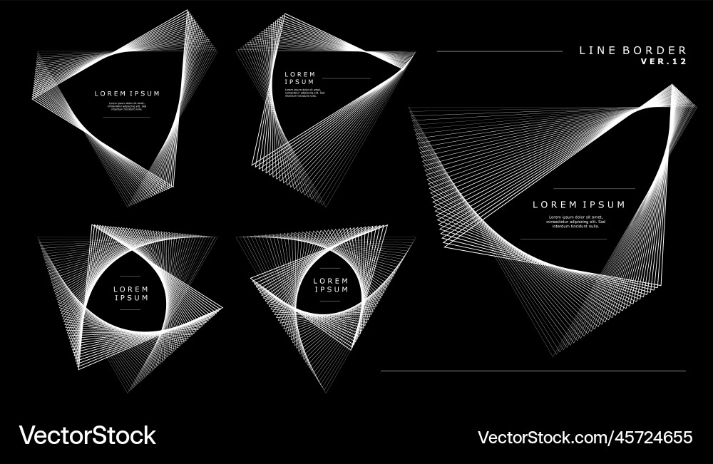 Modern abstract lines border design template Vector Image