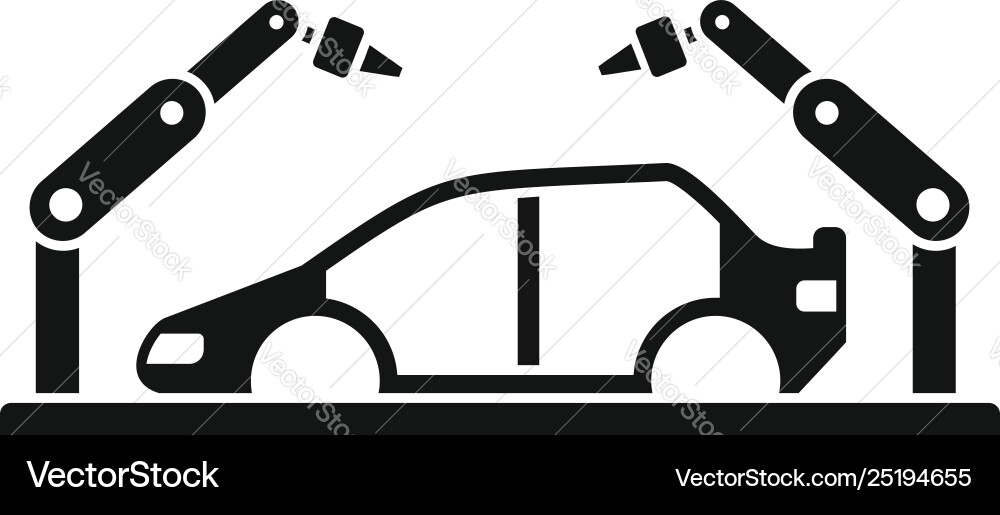 Robot car assembly icon simple style Robot car assembly icon simple style vector image