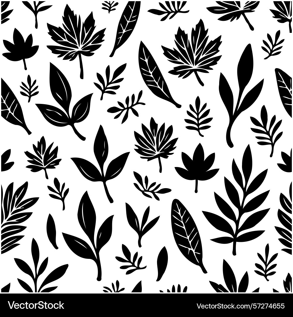 Seamless botanical pattern featuring various Vector Image