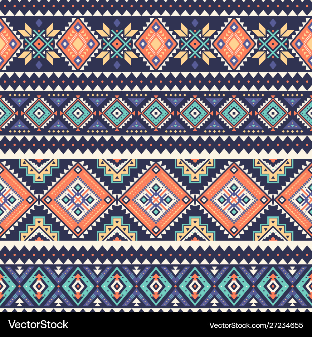 Tribal geometric seamless pattern Royalty Free Vector Image