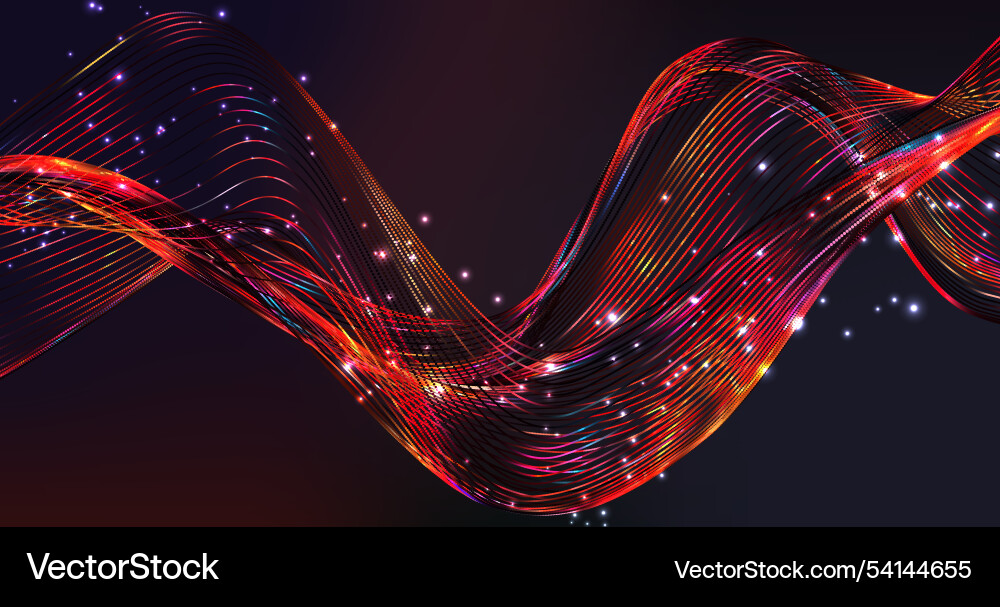 Wave pattern 3d glowing abstract digital Wave pattern 3d glowing abstract digital vector image