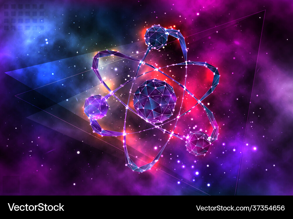 3d object on space background Vector Image