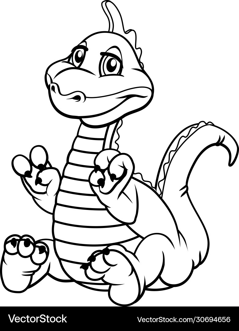 Cartoon Drachen Färbung Buch schwarz Umriss Cartoon Drachen Färbung Buch schwarz Umriss vektorbild