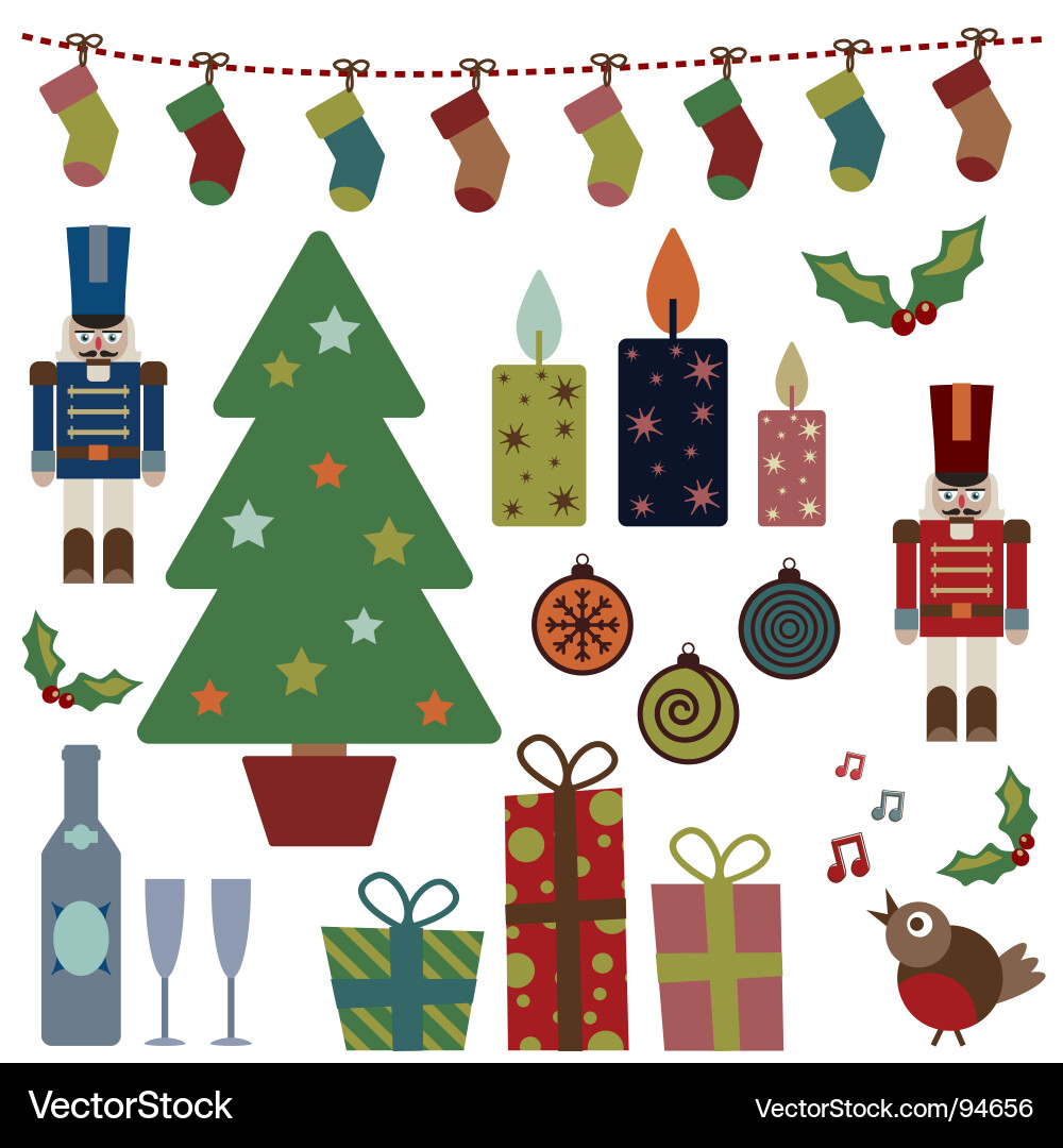 Christmas Decorations Vector Image