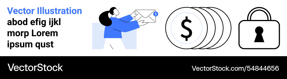 Digital communication and secure financial Digital communication and secure financial vector image