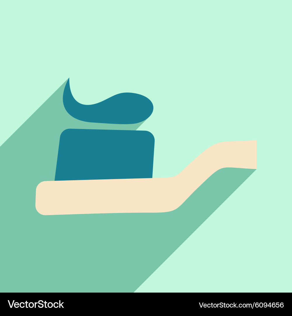 Flat with shadow icon and mobile application vector image