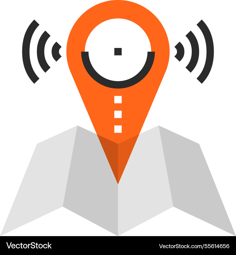 Gps navigation flat line web icon concept Gps navigation flat line web icon concept vector image