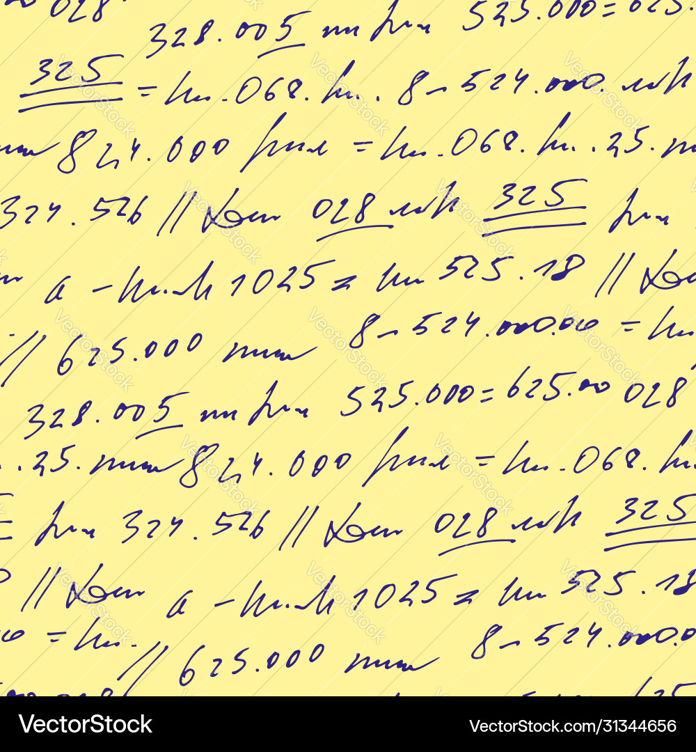 Handwritten abstract text and digits seamless Handwritten abstract text and digits seamless Vector Image