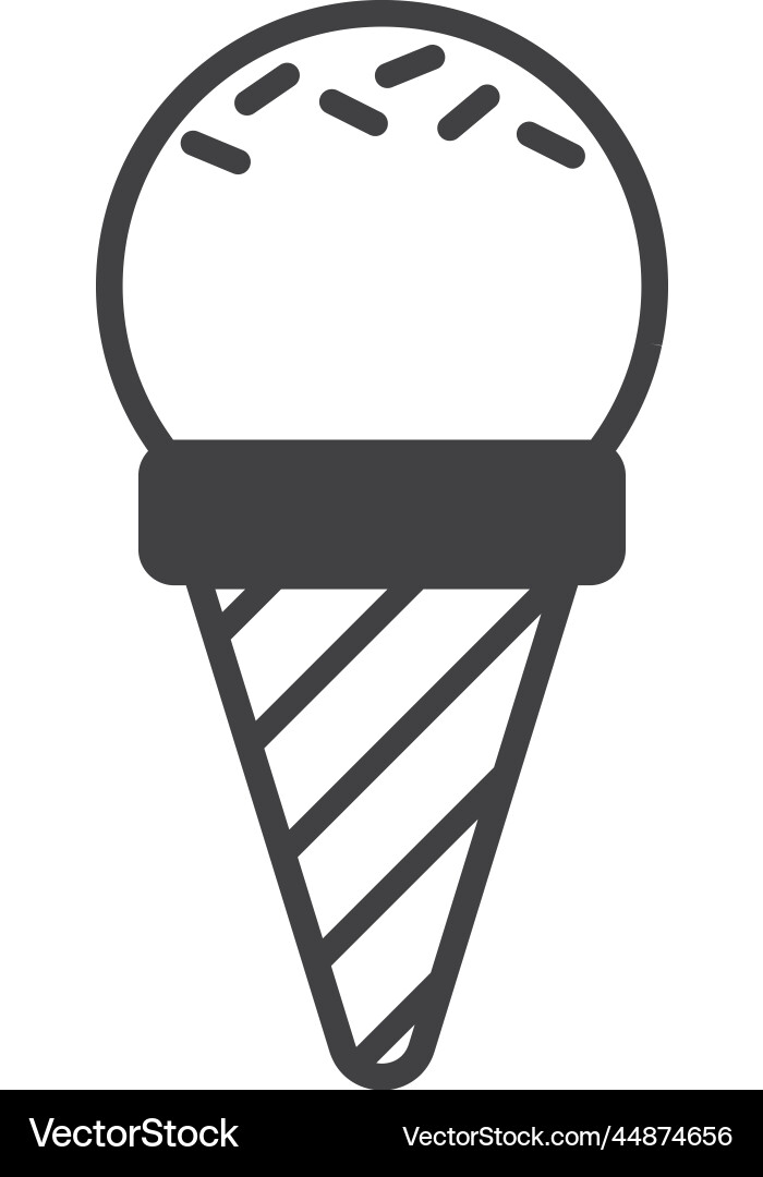 Ice cream cone in minimal style Ice cream cone in minimal style vector image
