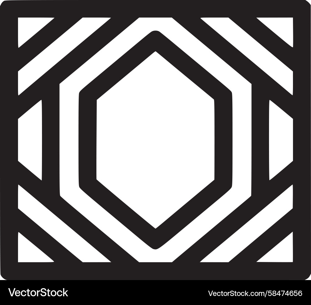 Intricate Hexagon Pattern Vector Image