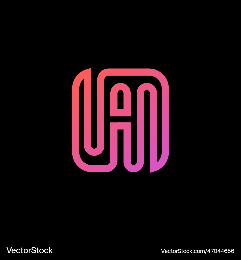 Monogram logo with shape style design template Monogram logo with shape style design template vector image