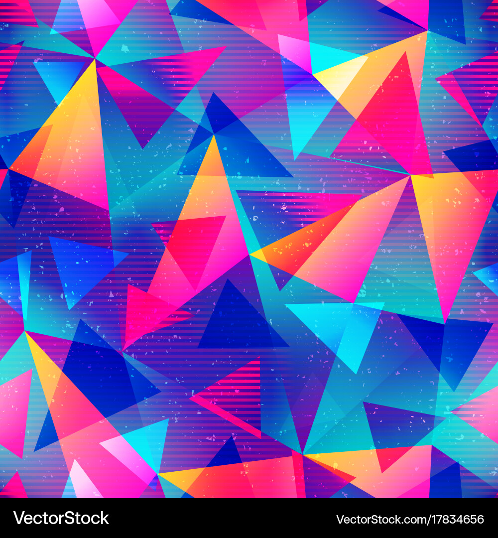 Rainbow Triangle Pattern vector image