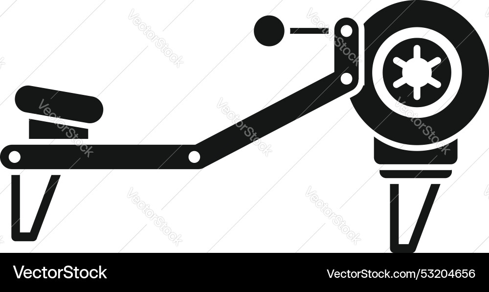 Rowing machine icon representing home gym Rowing machine icon representing home gym vector image