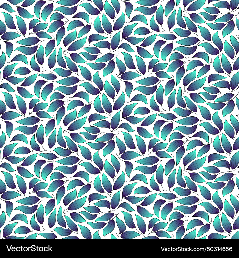Seamless pattern with abstract colorful leaves vector image