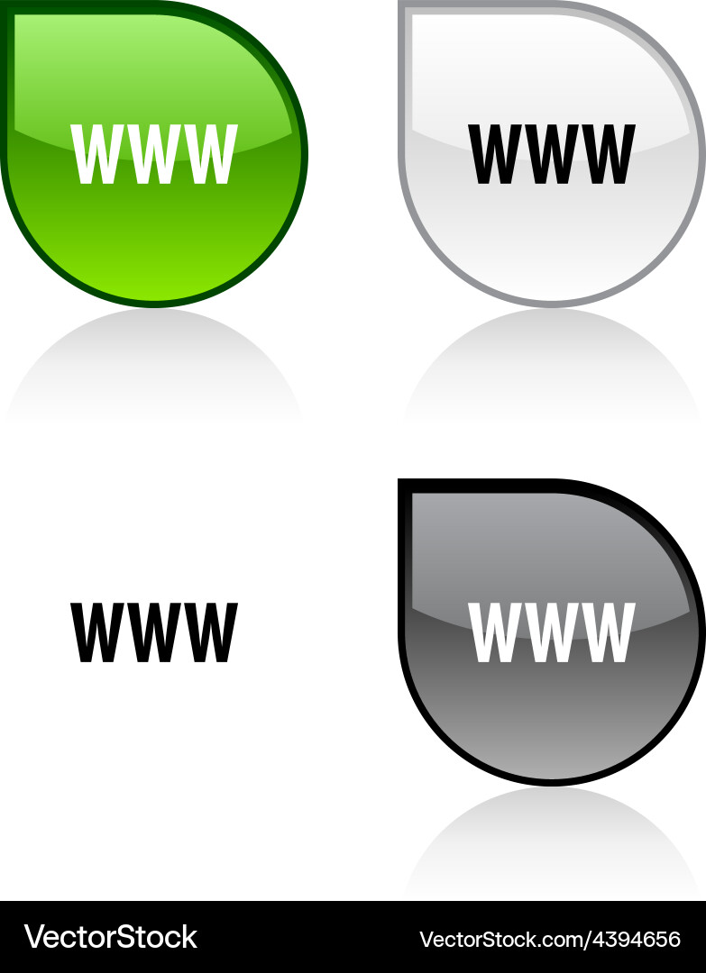 Www button vector image