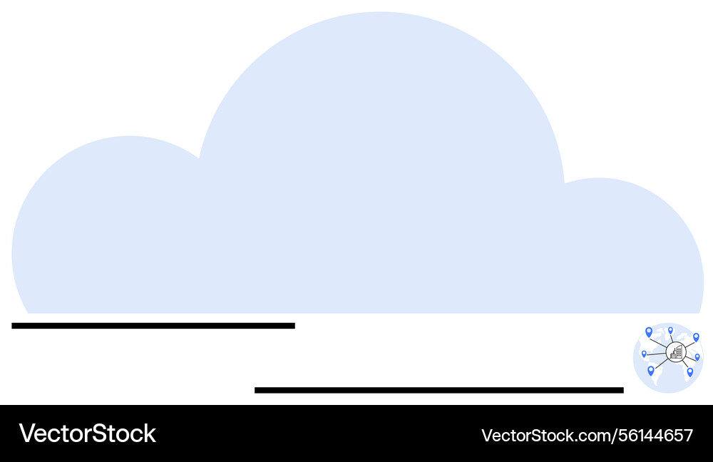 Cloud computing concept with simplified Cloud computing concept with simplified vector image
