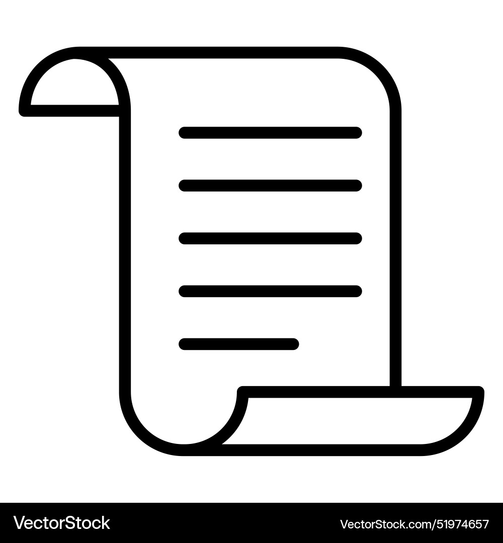 Document file paper icon in thin line style vector image