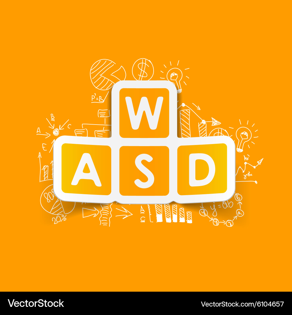 Drawing business formulas keypad vector image