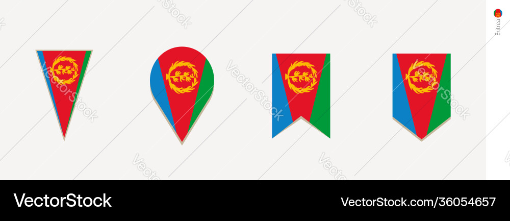 Eritrea flag in vertical design vector image