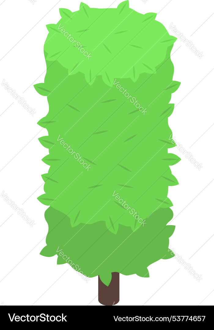 Green tree growing in rectangular shape Green tree growing in rectangular shape vector image