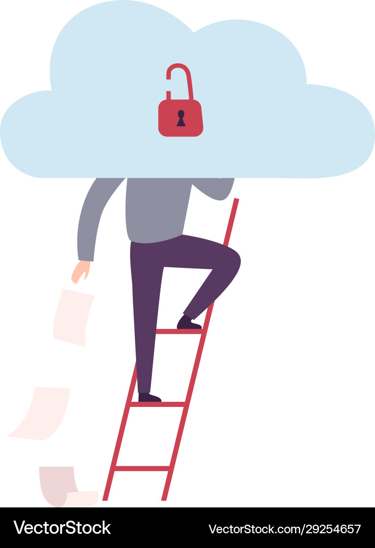 Hacker stealing data from cloud database Hacker stealing data from cloud database vector image