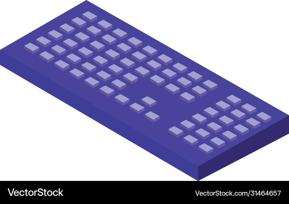 Keyboard computer hardware isometric icon vector image